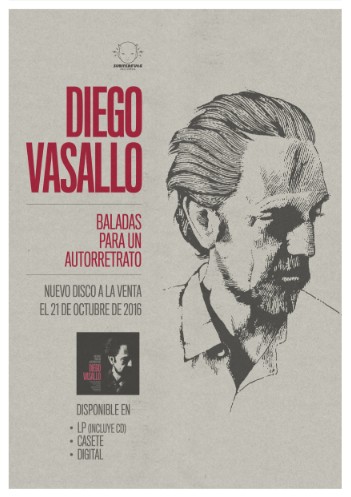 Cartel Diego Vasallo "Baladas para un autorretrato"