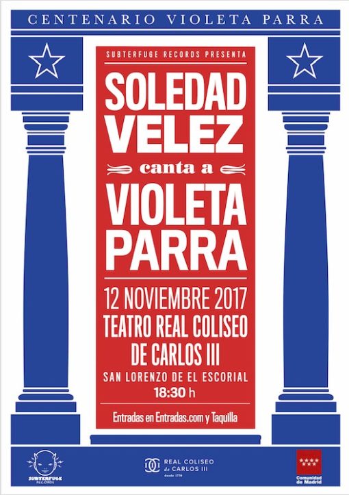 Cartel Soledad Vélez "Violeta Parra"